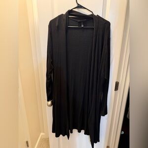 Lane Bryant Black Open-Front Sweater